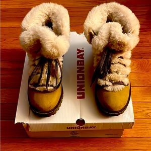 Women winter boots 8m Tan